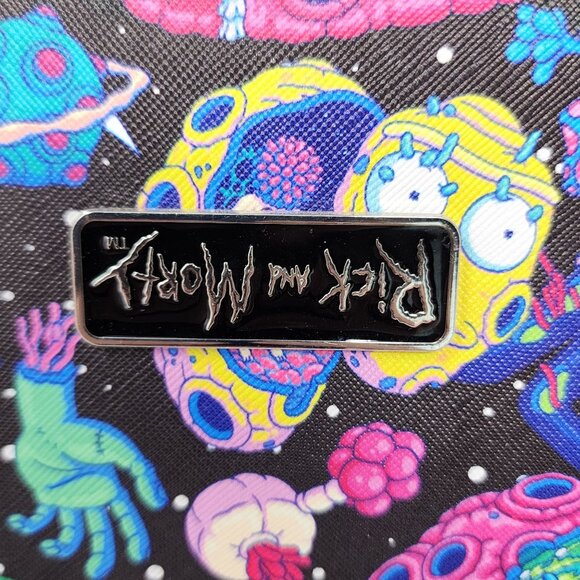 Rick & Morty Mini Backpack Bioworld Black Novelty Print Cartoon Bag New - Picture 2 of 8